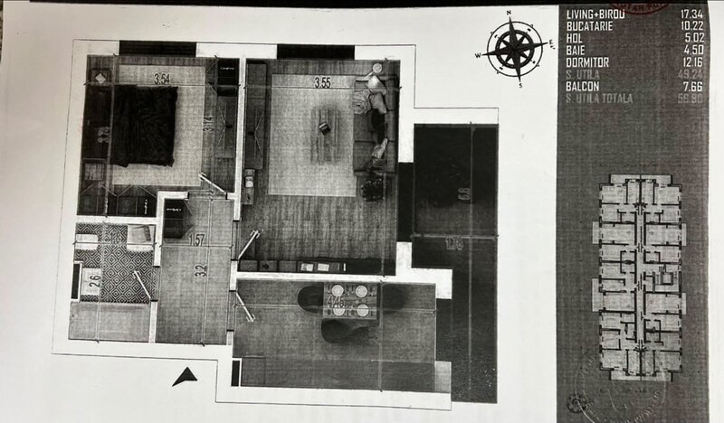 Pallady, Gura Calitei, apartament 2 camere 58 mp, bloc nou 2025.